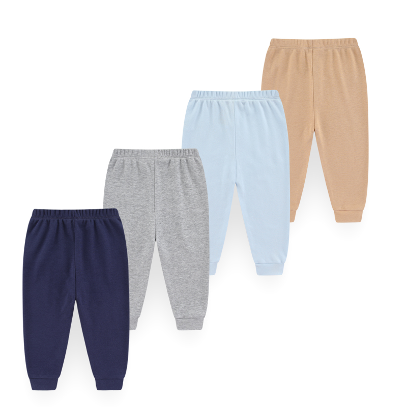 Baby Clothing Bundles - 4-delige unisex babybroekje 100% katoen effen
