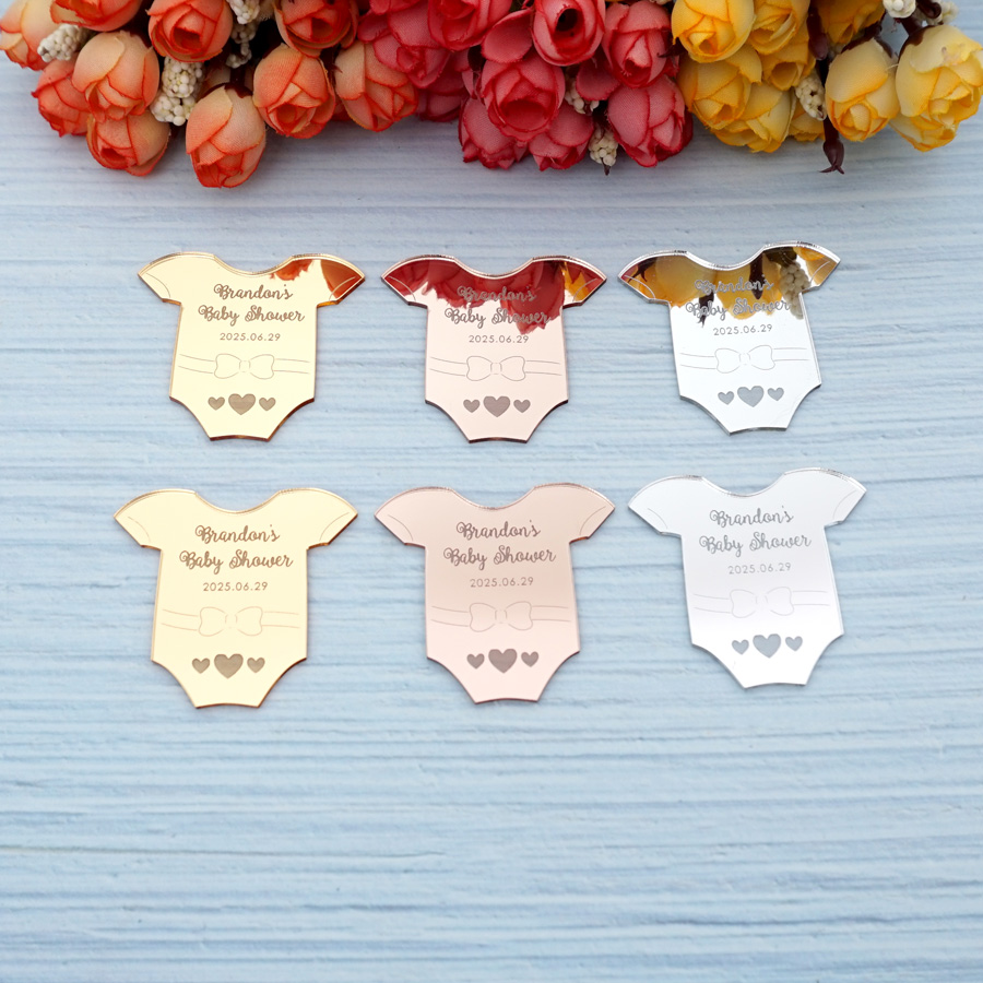 Baby Clothing Tags - Aangepaste Baby Shirt Tag Acryl Spiegel