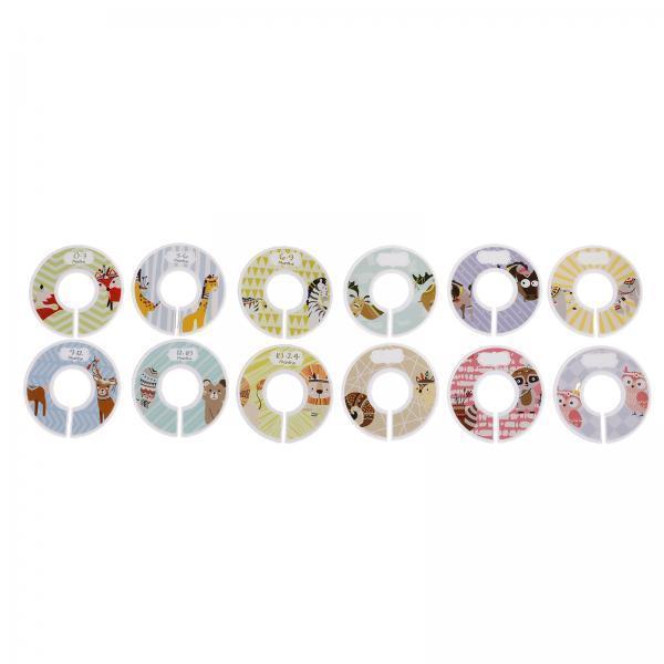 Baby Clothing Tags - Lege ronde kledingmaatverdelers, hangertjes voor babykast,