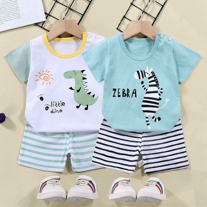 Baby Clothing Bundles - Katoen Tees + Shorts 2-delige Trainingspak