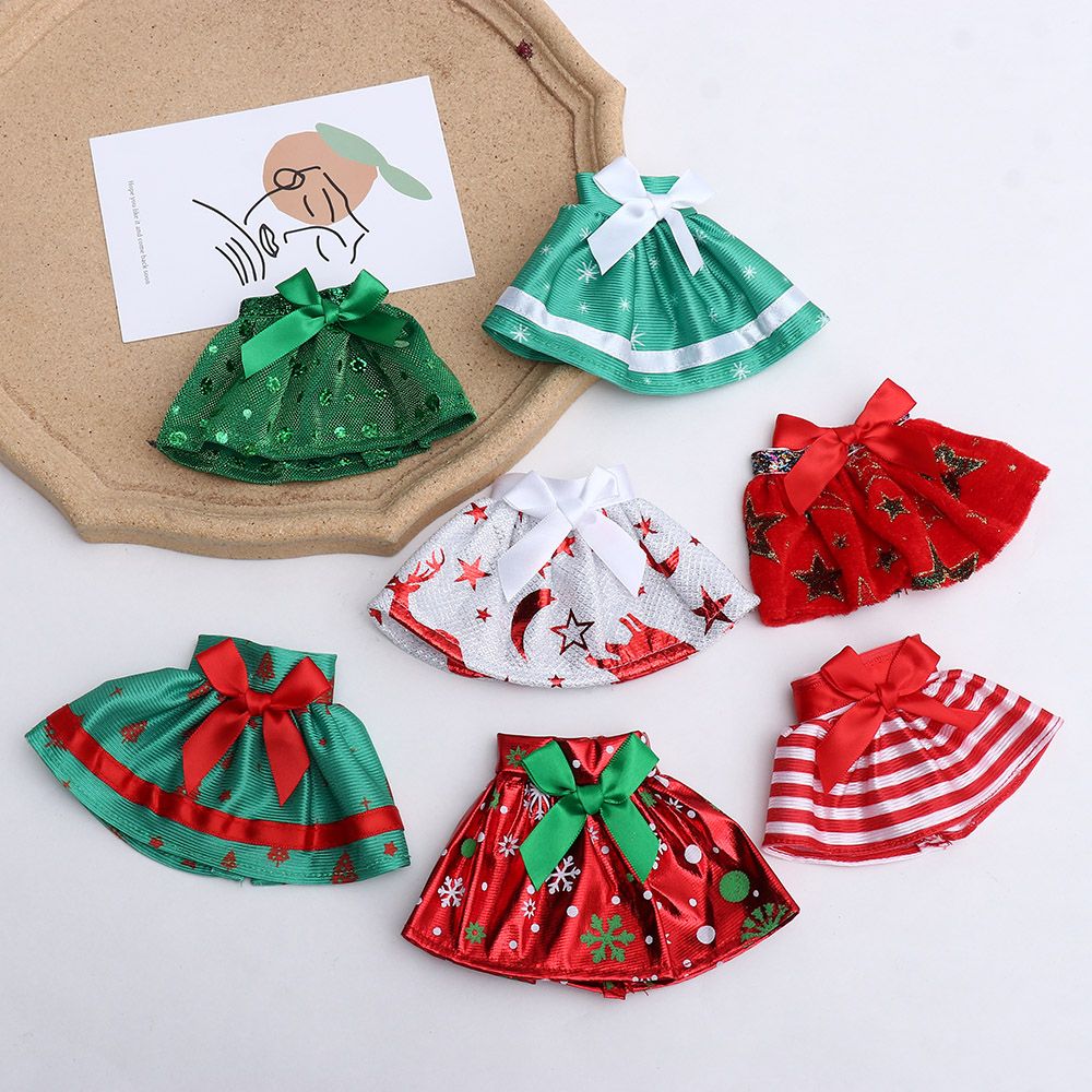 Baby Clothing Yellow - Rode kerstpop witte jurk babyspeelgoed accessoires