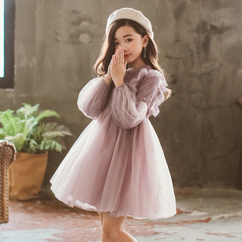 Baby Girl Clothing Zara - Lente Herfst Kinderen Meisjes Jurken Lantaarn
