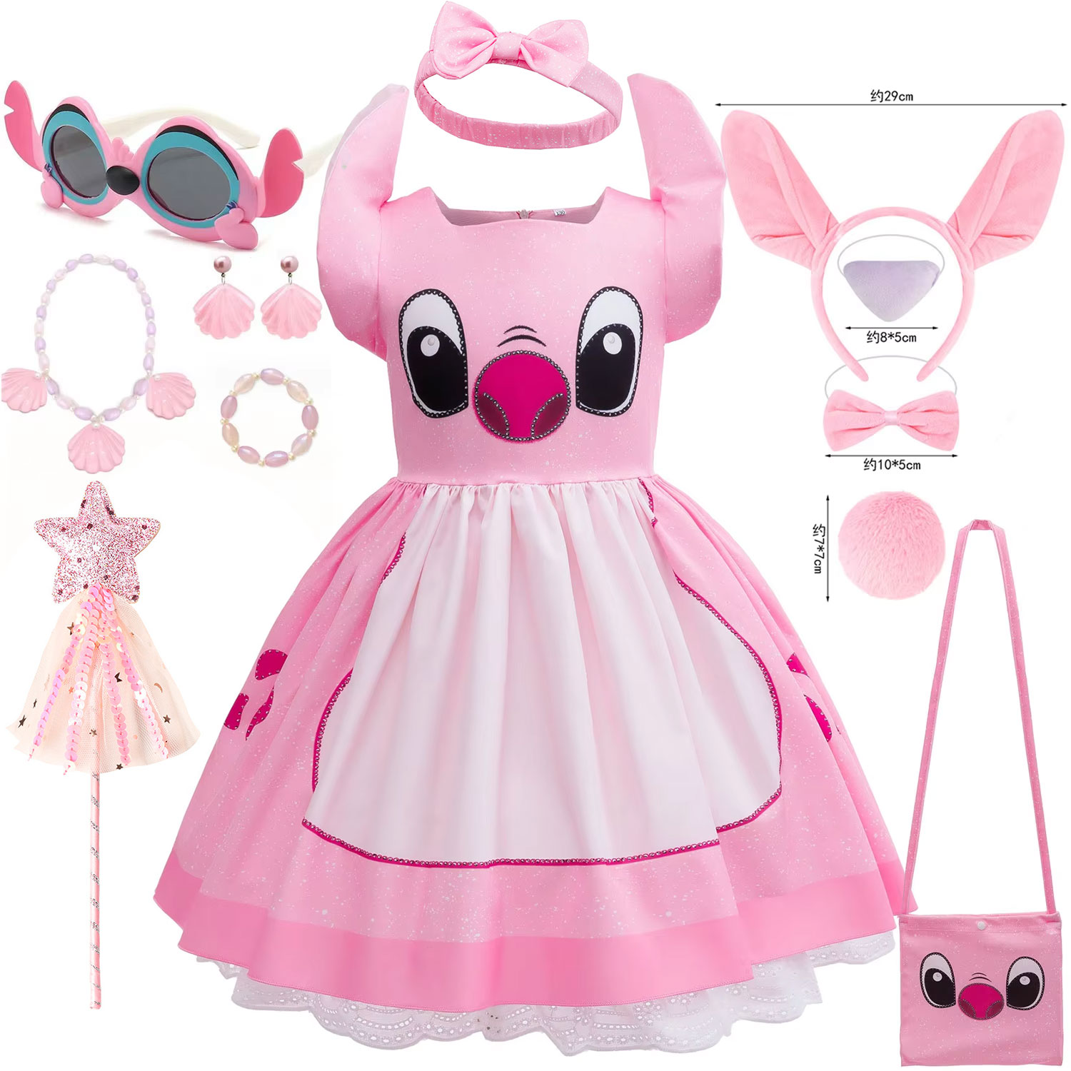 Baby Clothing Europe - 2026 Meisjes Roze Alien Monster Fee