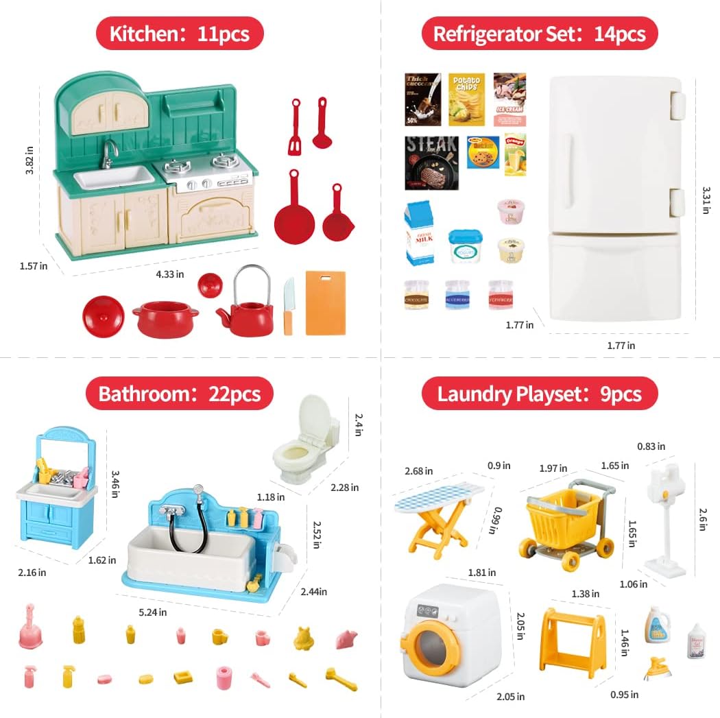 Poppenhuis meubelset, poppenhu - Baby Clothing Washing Machine recensie en prijs